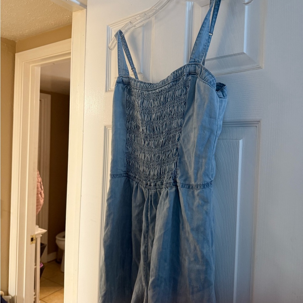 Abercrombie & Fitch Light Blue Denim short romper